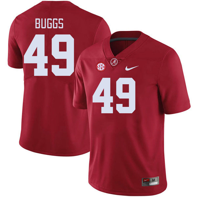 #49 Isaiah Buggs Alabama Crimson Tide Jerseys Football Stitched-Crimson